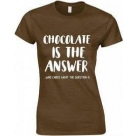 Chocolate Is The Answer Womens Slim Fit T-Shirt
