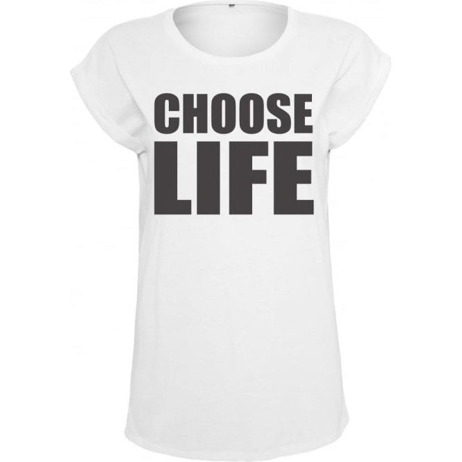 Choose Life (As Worn By George Michael & Andrew Ridgeley, Wham!) Women's Extended Shoulder T-Shirt