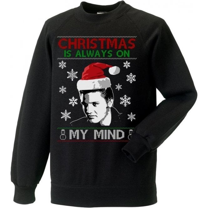 Christmas Is Always On My Mind (Inspired By Elvis Presley) Kids Christmas Jumper