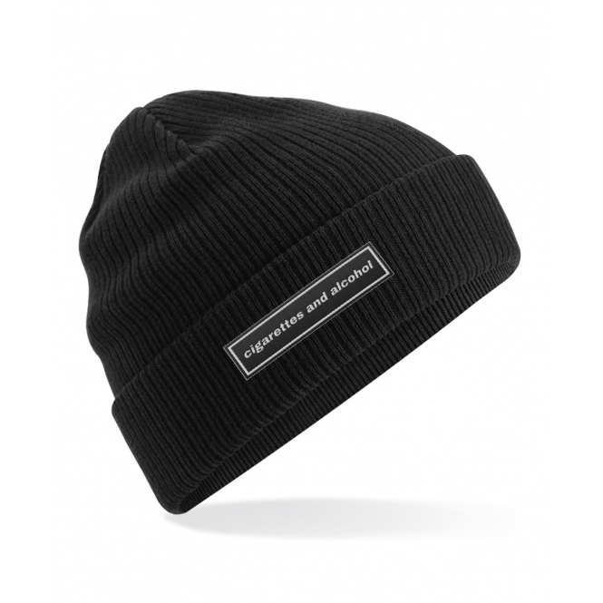 Cigarettes & Alcohol (Oasis Influenced) Embroidered Organic Cotton Beanie
