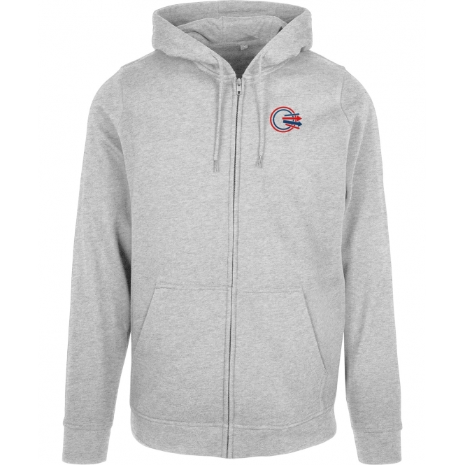 Circle & Arrows (As Worn By Paul Weller, The Jam) Embroidered Left Breast Logo Zip Hooded Sweatshirt