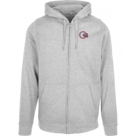 Circle & Arrows (As Worn By Paul Weller, The Jam) Embroidered Left Breast Logo Zip Hooded Sweatshirt