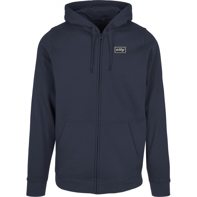 City Embroidered Left Breast Logo Zip Hooded Sweatshirt