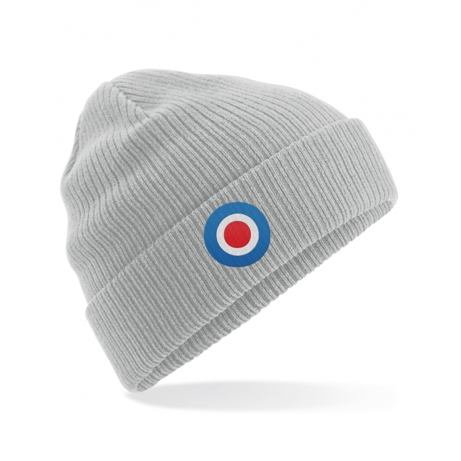 Classic Mod Target Embroidered Organic Cotton Beanie