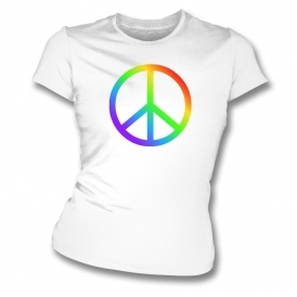 CND Logo (Rainbow) Organic Womens Slim Fit T-Shirt