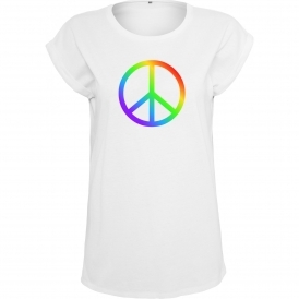 CND Logo (Rainbow) Womens Extended Shoulder T-Shirt