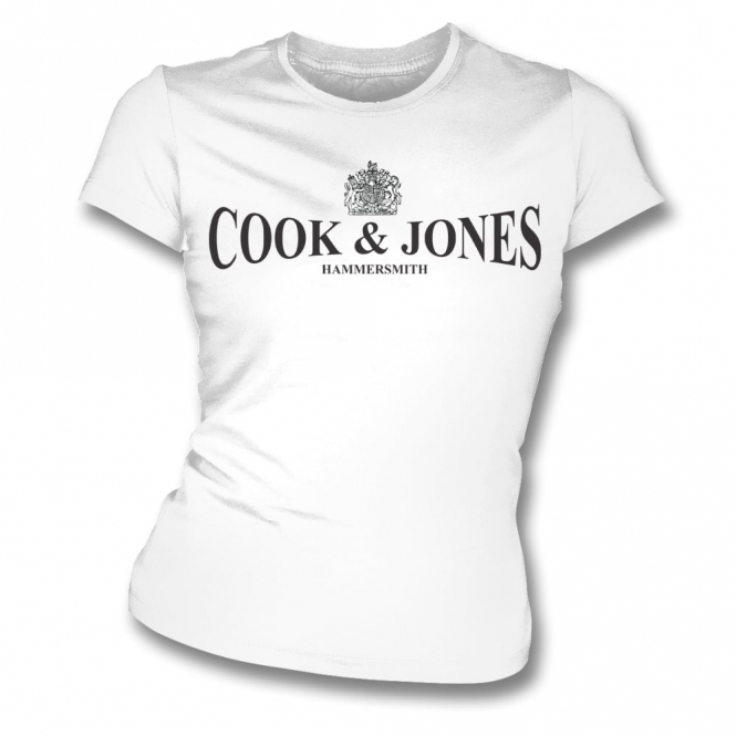 Cook & Jones - Hammersmith (As Worn By Steve Jones, Sex Pistols) Organic Womens Slim Fit T-Shirt
