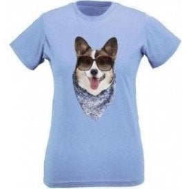 Corgi Face Womens Slim Fit T-Shirt
