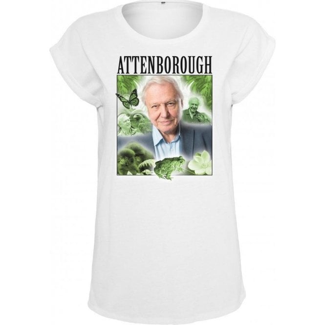 David Attenborough Collage Extended Shoulder T-Shirt