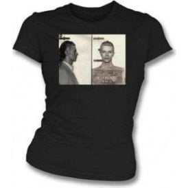 David Bowie Mugshot Womens Slim Fit T-Shirt