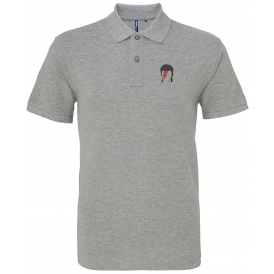 David Bowie - Ziggy Stardust Embroidered Left Breast Logo Polo Shirt