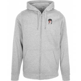 David Bowie - Ziggy Stardust Embroidered Left Breast Logo Zip Hooded Sweatshirt
