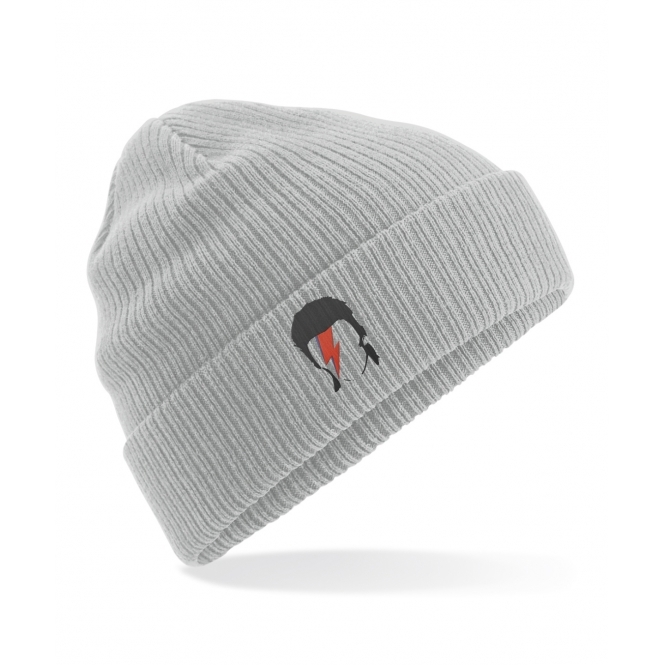 David Bowie - Ziggy Stardust Embroidered Organic Cotton Beanie