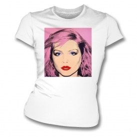 Debbie Harry (Andy Warhol Influenced) Womens Slim Fit T-Shirt