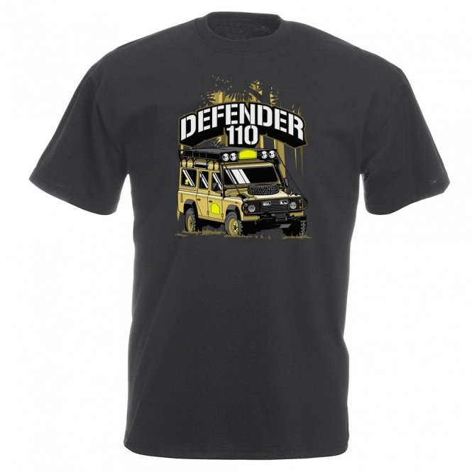 Defender 110 (Yellow Land Rover) Vintage Wash T-Shirt