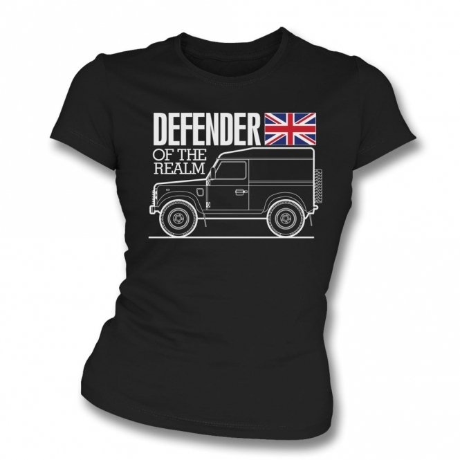 Defender Of The Realm (Land Rover) Organic Womens Slim Fit T-Shirt