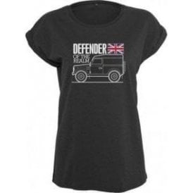 Defender Of The Realm (Land Rover) Womens Extended Shoulder T-Shirt