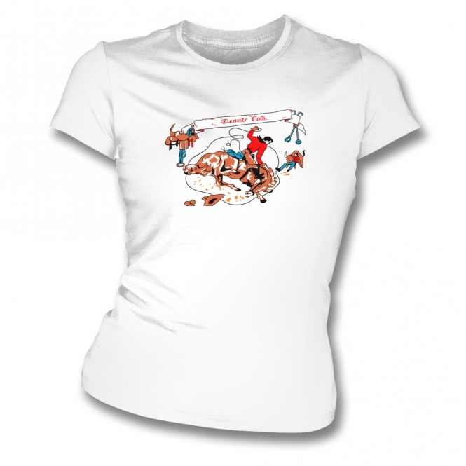 Denver Colo (As Worn By Johnny Ramone, Ramones) Womens Slim Fit T-Shirt