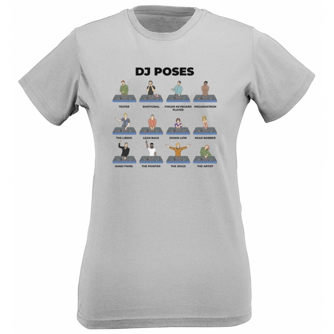 DJ Poses Womens Slim Fit T-Shirt