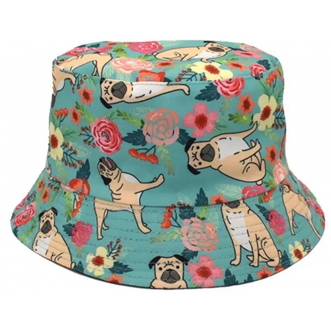 Dog Florals Reversible Bucket Hat
