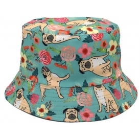 Dog Florals Reversible Bucket Hat