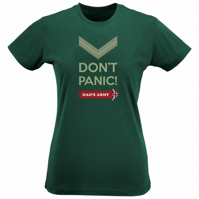 Don't Panic (Dad's Army) Organic Womens Slim Fit T-Shirt