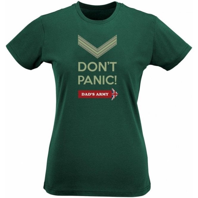 Don't Panic (Dad's Army) Womens Slim Fit T-Shirt