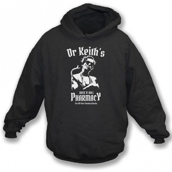 Dr. Keith's Rock N' Roll Pharmacy (Rolling Stones Influenced) Hooded Sweatshirt