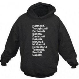 Dr Who Names Hooded Sweatshirt