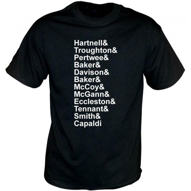 Dr Who Names T-Shirt