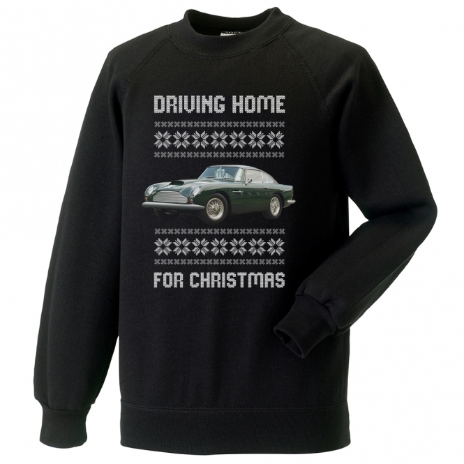 Driving Home For Christmas (Aston Martin DB9) Kids Christmas Jumper
