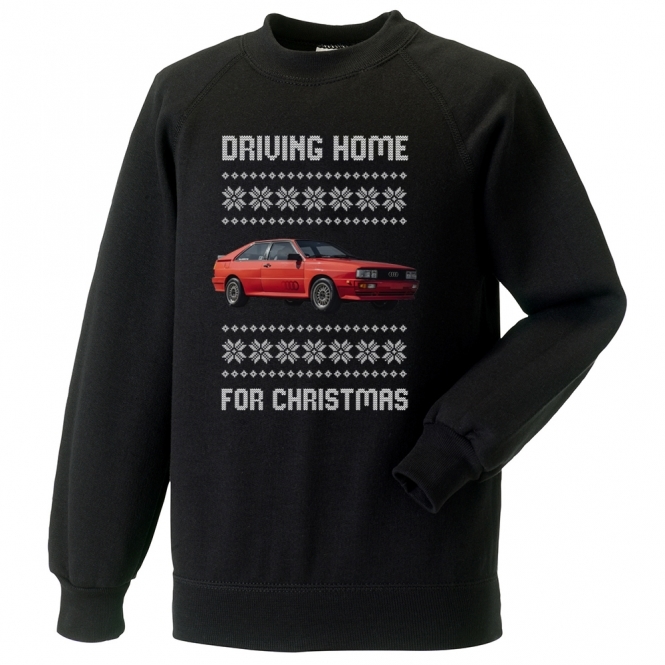 Driving Home For Christmas (Audi Quattro) Kids Christmas Jumper