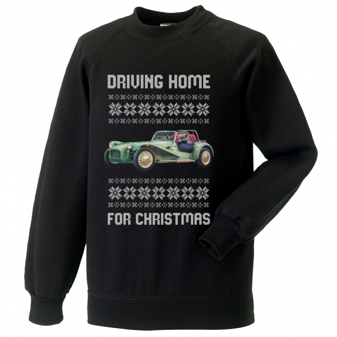 Driving Home For Christmas (Caterham 7) Kids Christmas Jumper