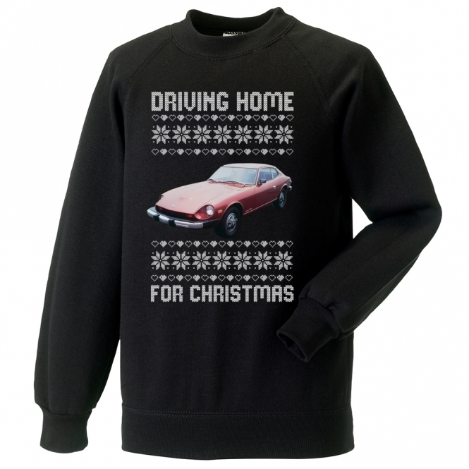 Driving Home For Christmas (Datsun 240Z) Kids Christmas Jumper