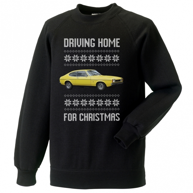 Driving Home For Christmas (Ford Capri MK2) Kids Christmas Jumper