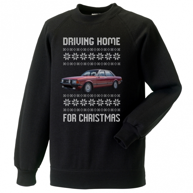 Driving Home For Christmas (Ford Granada MK2) Kids Christmas Jumper