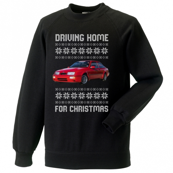 Driving Home For Christmas (Ford Sierra Cosworth) Kids Christmas Jumper