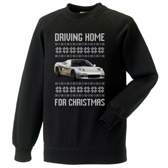Driving Home For Christmas (Honda NSX) Kids Christmas Jumper