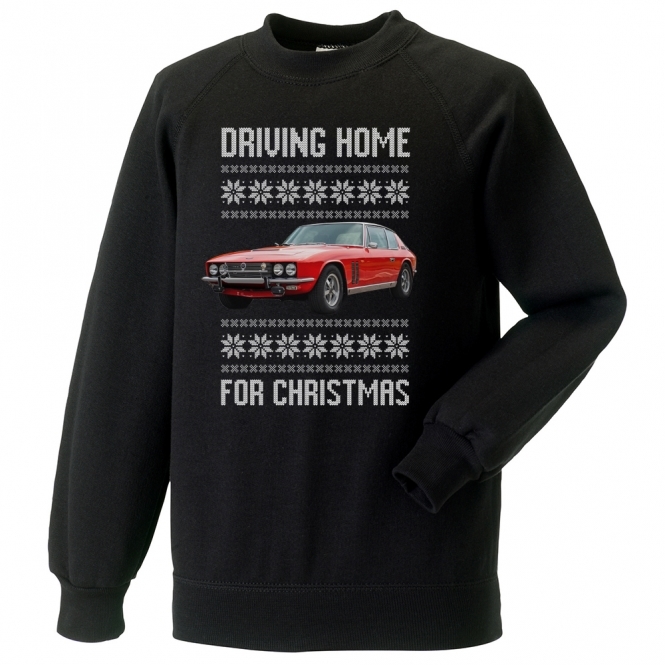 Driving Home For Christmas (Jensen Interceptor) Kids Christmas Jumper