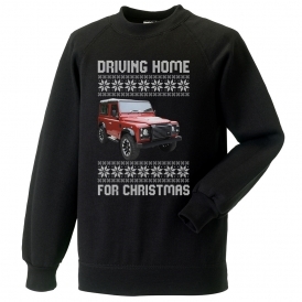 Driving Home For Christmas (Land Rover Defender 90) Kids Christmas Jumper
