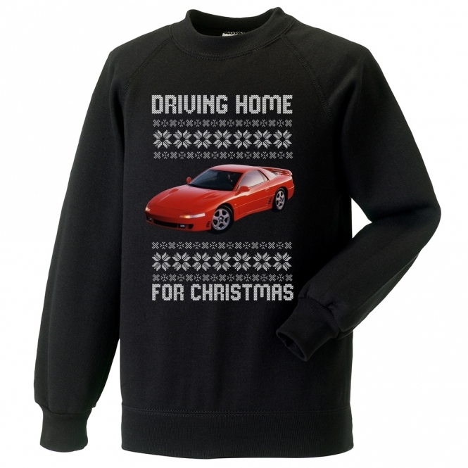 Driving Home For Christmas (Mitsubishi 3000GT) Kids Christmas Jumper