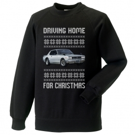 Driving Home For Christmas (Nissan Skyline GT-R) Kids Christmas Jumper