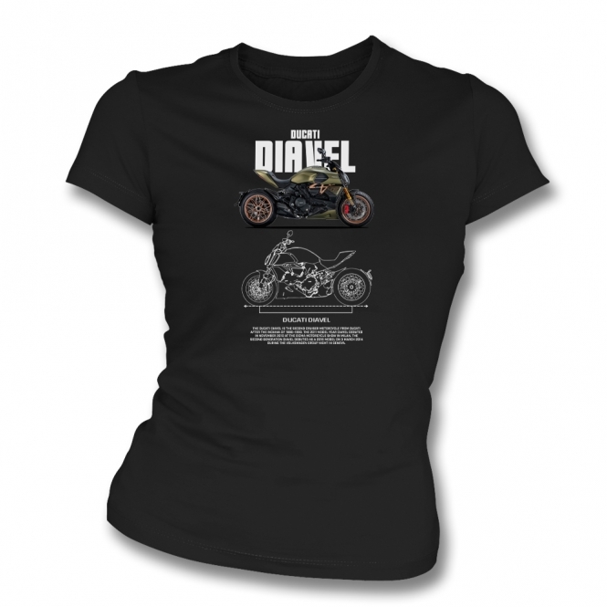 Ducati Diavel Organic Womens Slim Fit T-Shirt