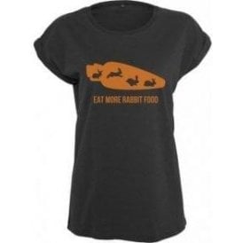 Eat More Rabbit Food Womens Extended Shoulder T-Shirt