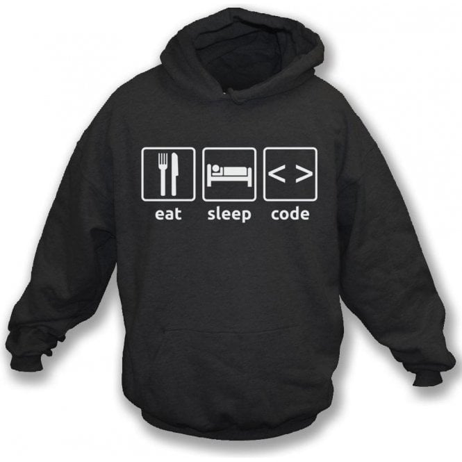 Eat Sleep Code Kids Hooded Sweatshirt