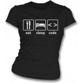 Eat Sleep Code Womens Slim Fit T-Shirt