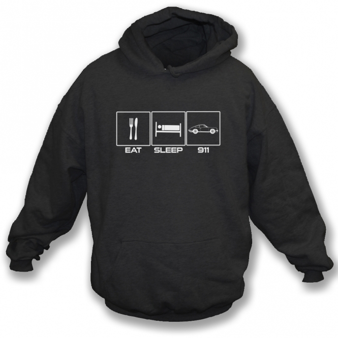 Eat, Sleep, Porsche 911 Hooded Sweatshirt