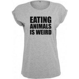 Eating Animals Is Weird Womens Extended Shoulder T-Shirt