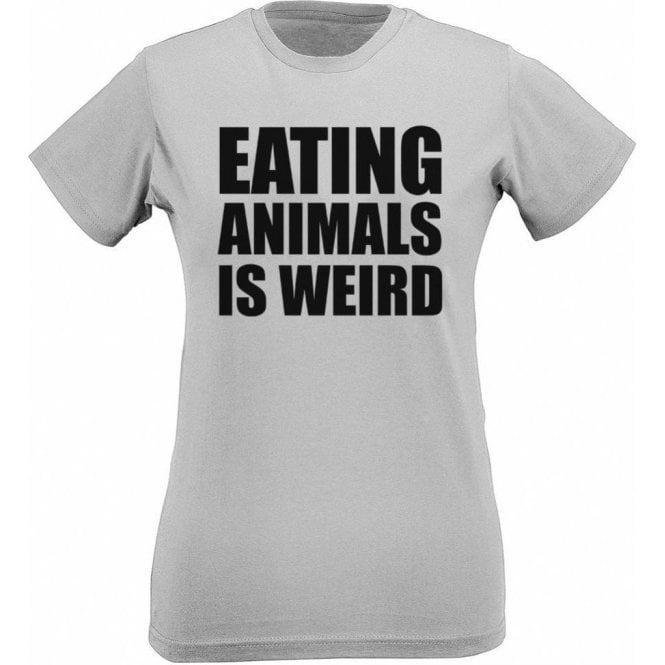 Eating Animals Is Weird Womens Slim Fit T-Shirt