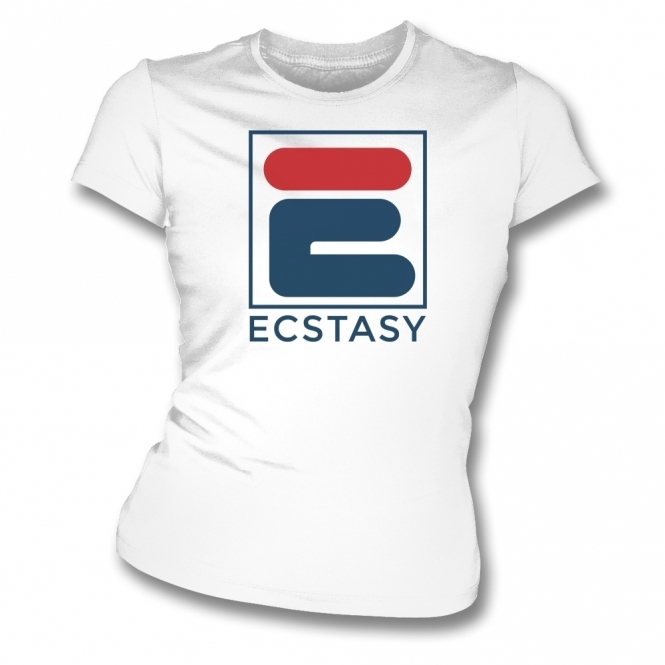 Ecstasy Logo Organic Womens Slim Fit T-Shirt